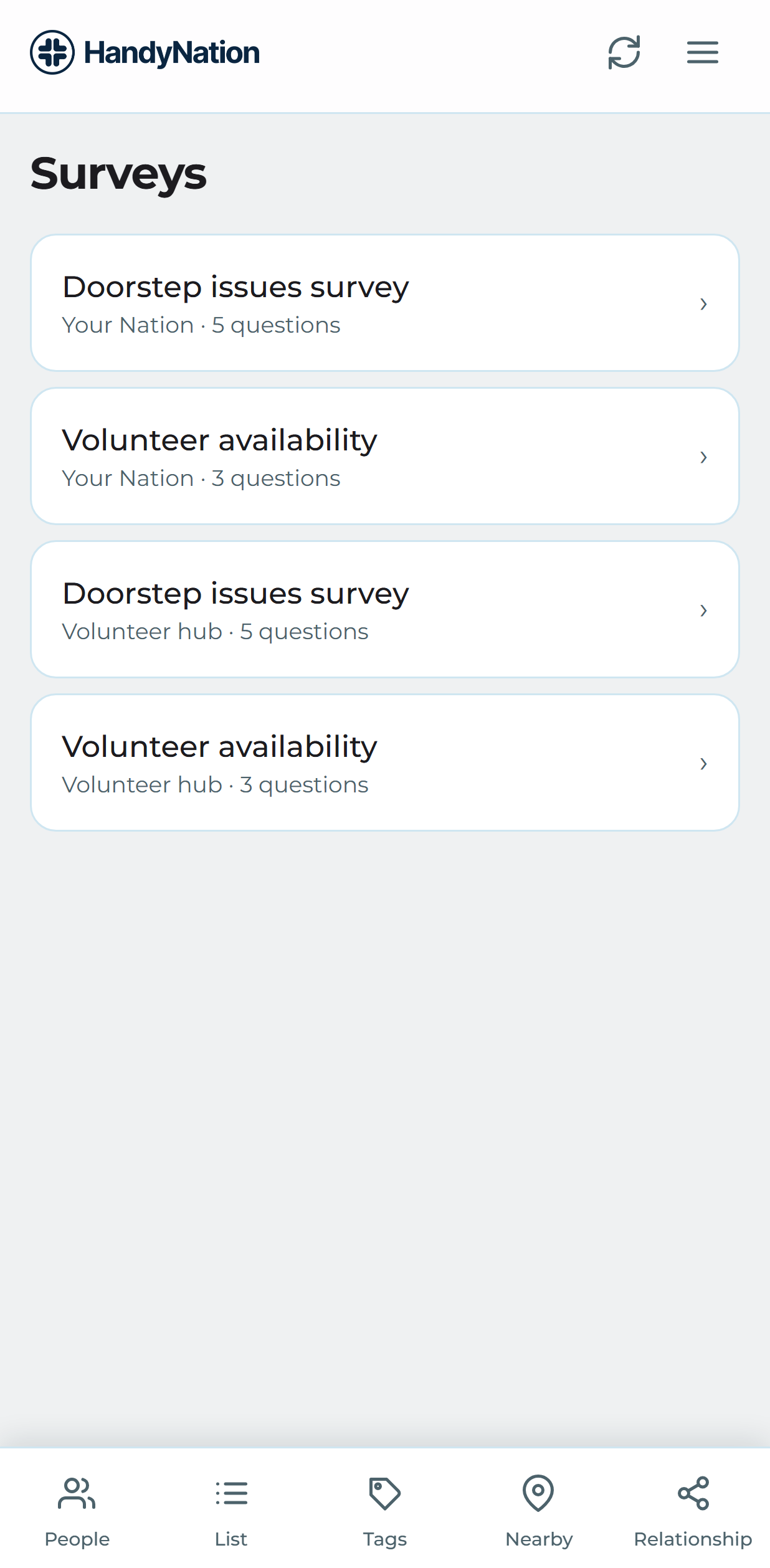 Answering a survey for a person