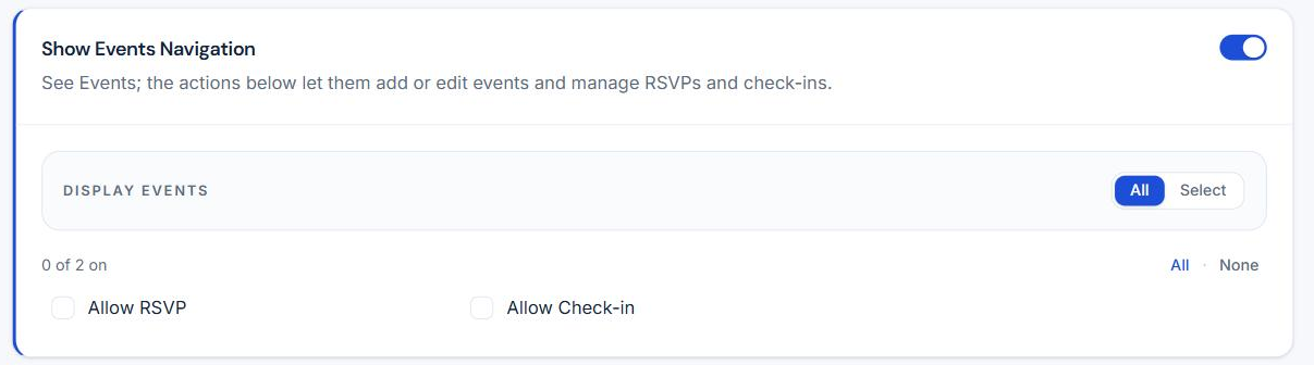 Scoping a staff member to particular events